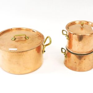 Vintage French Copper Pans by Lamalle. 19th Century.