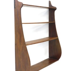 19th c. Mahogany Whale-End Shelf by Unknown Artist