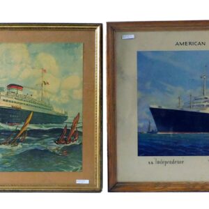 (2) Steamship Lithographs.