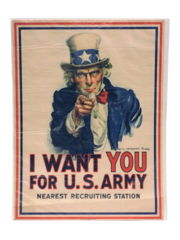 WWI Uncle Sam Recruitment Poster