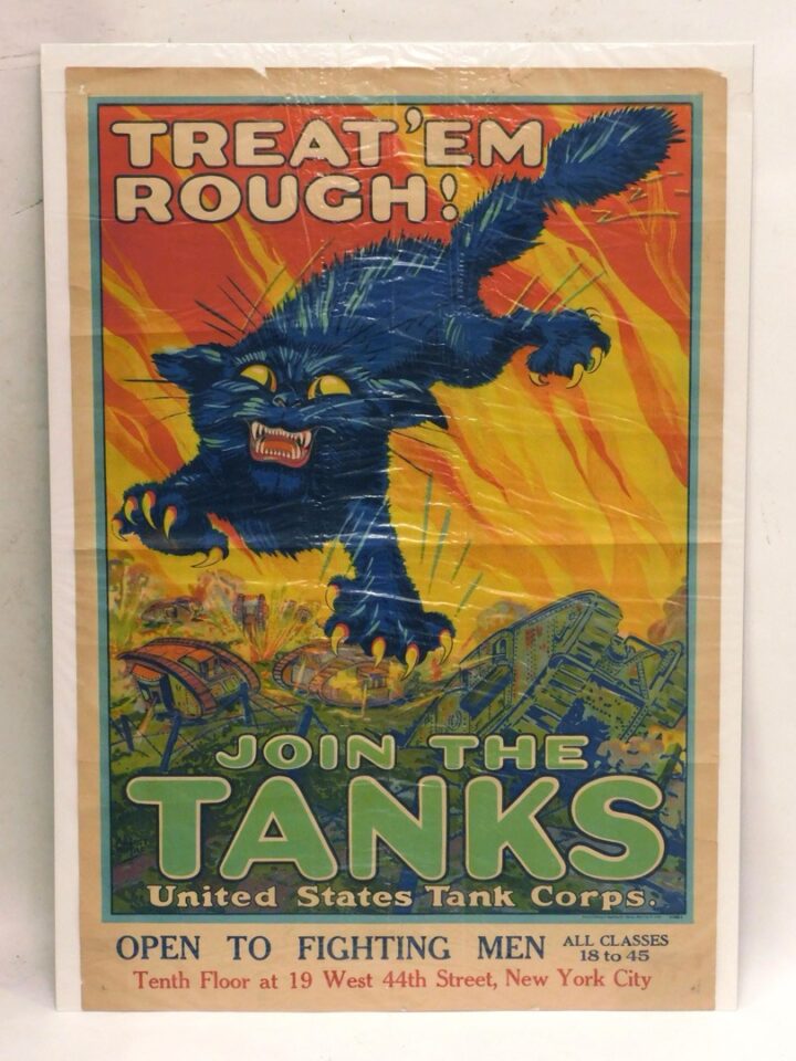 Original WWI Tank Corps Recruitment Poster