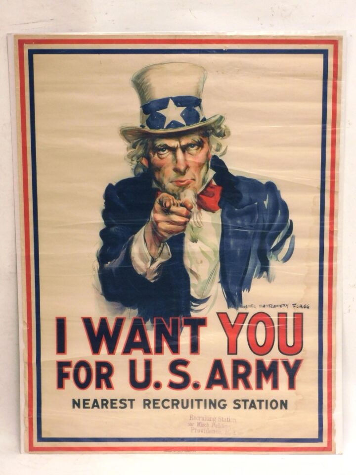 WWI Uncle Sam Recruitment Poster