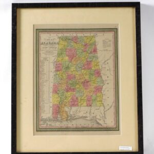 Thomas Cowperthwaite 1850 Map Of Alabama Auction Catalog Listing