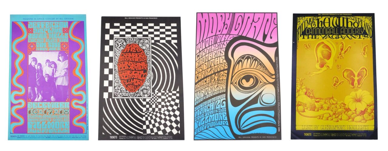 (4) Bill Graham's Fillmore West Concert Posters