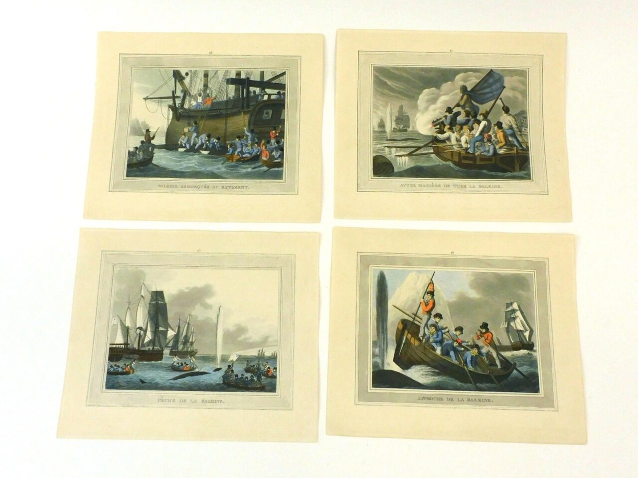 Augustin Legrande Whaling Prints Circa 1830.