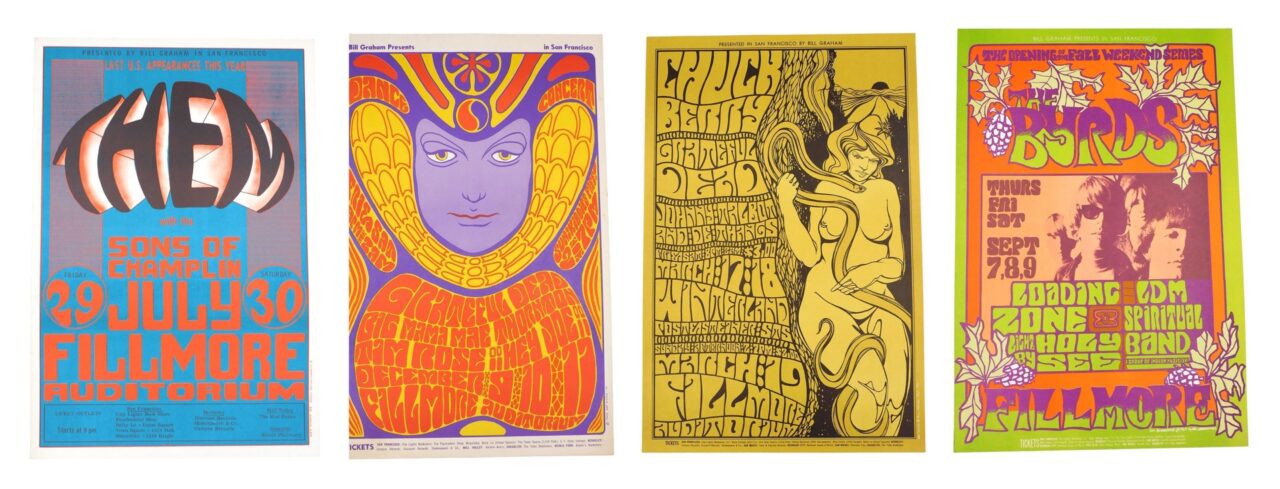 (4) Bill Graham's Fillmore West Concert Posters