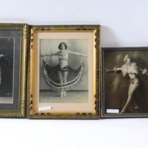 Myers S.F. - Vaudeville Showgirls - Early 20th c. Framed Photos - Art Deco Attire - Embossed - Period Frames