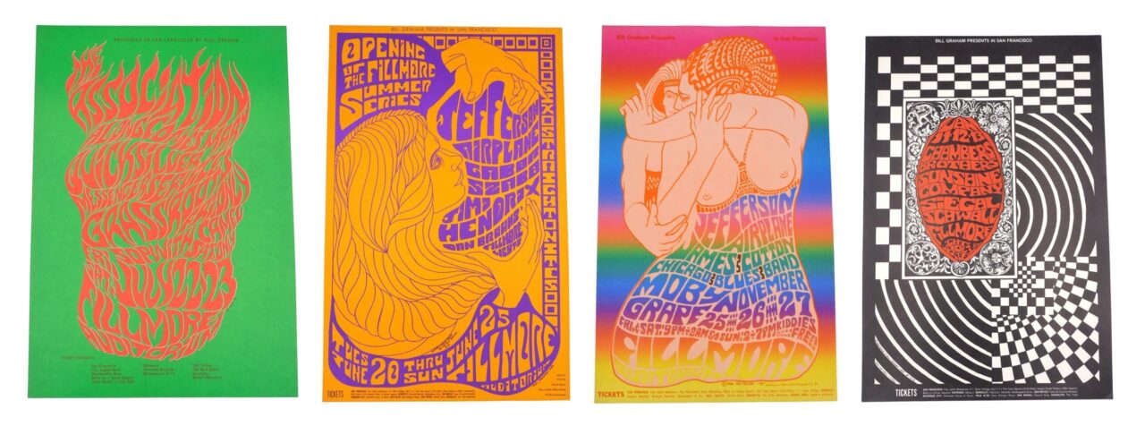 (4) Bill Graham's Fillmore West Concert Posters