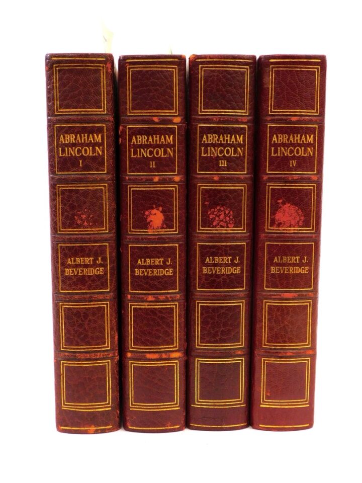 Abraham Lincoln 4 Volume Limited Edition by Albert J. Beveridge 1928 Auction Catalog