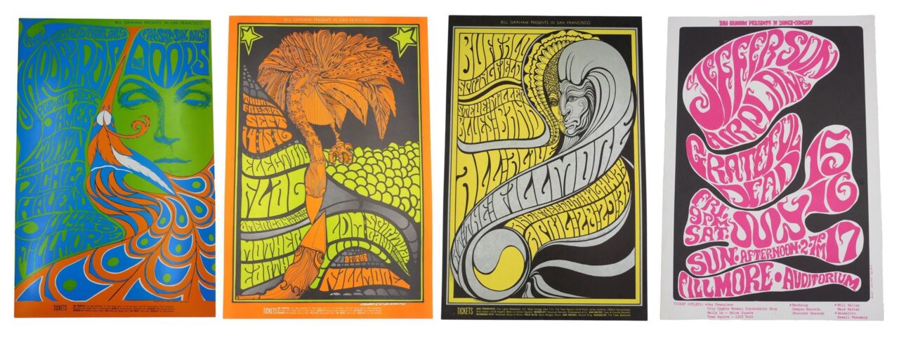 (4) Bill Graham's Fillmore West Concert Posters