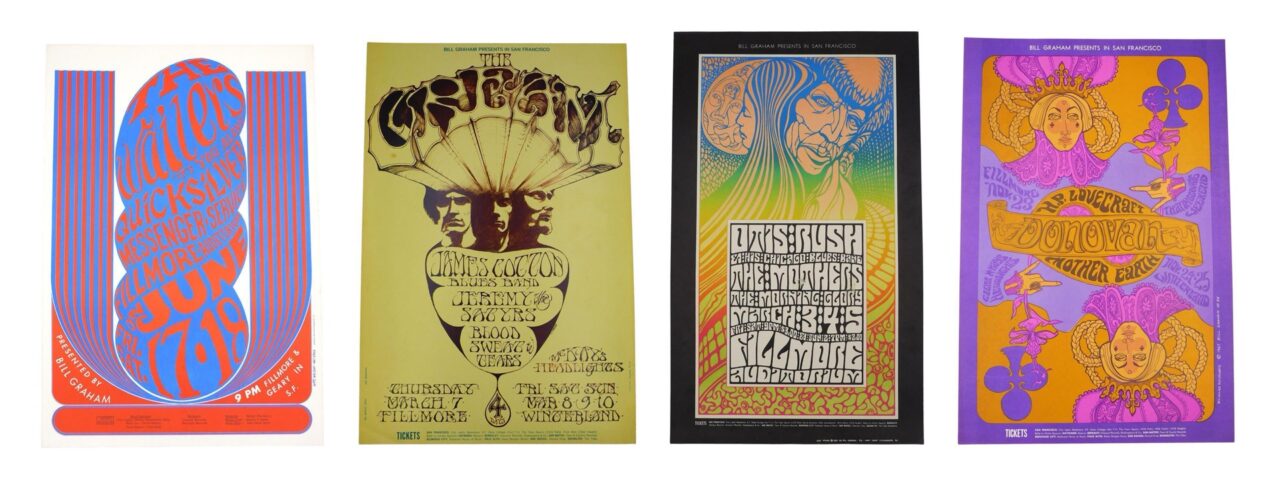 (4) Bill Graham's Fillmore West Concert Posters