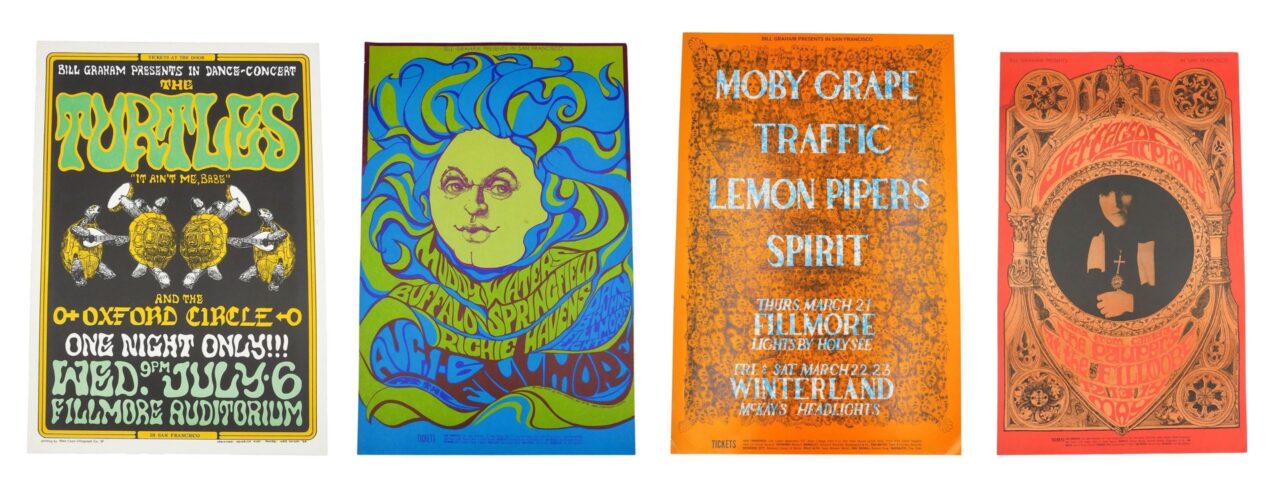 (4) Bill Graham's Fillmore West Concert Posters