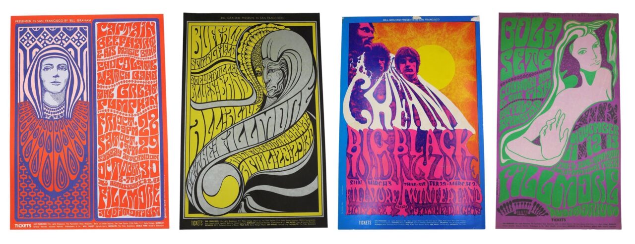 (4) Bill Graham's Fillmore West Concert Posters