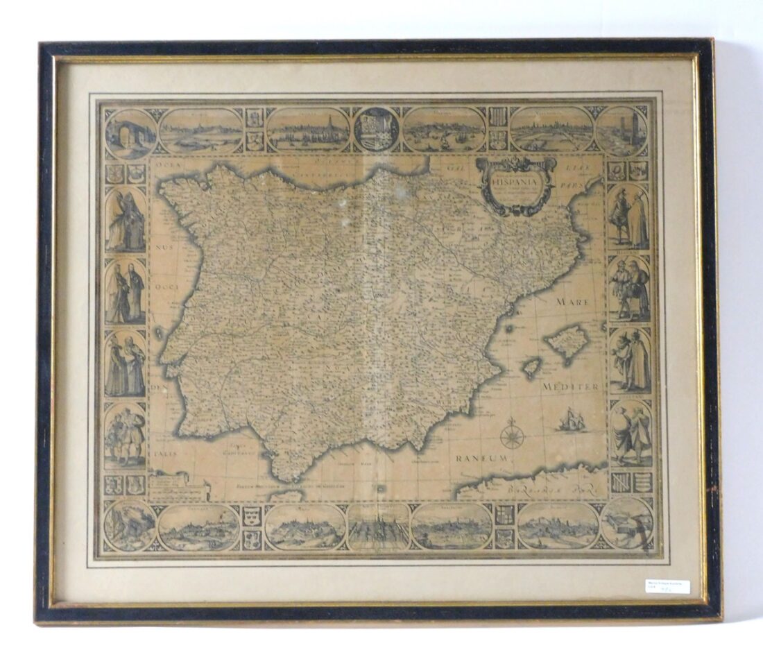 Antique Map of Hispania by Unknown Artist