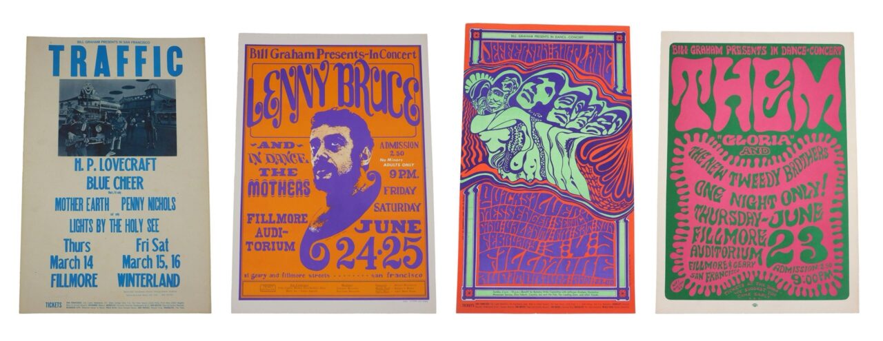 (4) Bill Graham's Fillmore West Concert Posters