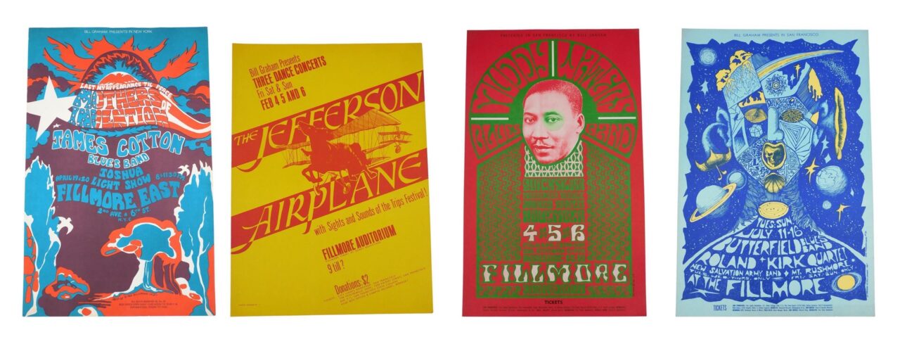 (4)Bill Graham Fillmore East/West Concert Posters