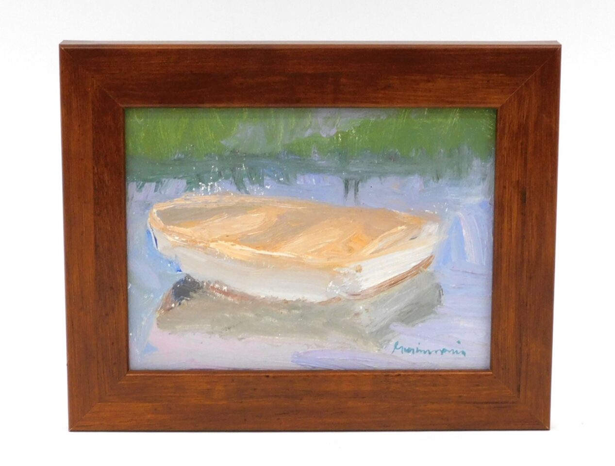 Mary Giammarino "Cloudy Rain" Oil on Artist Board 1965 Auction Catalog Art Provincetown MA Bakker.