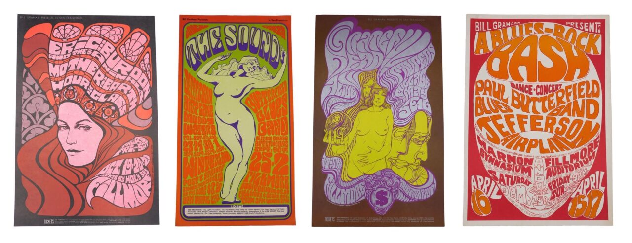 (4) Bill Graham's Fillmore West Concert Posters