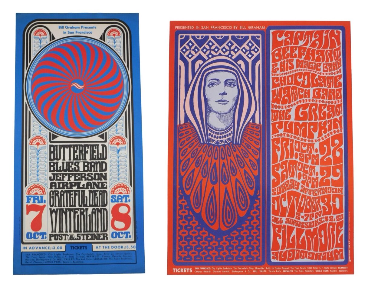 (2) Bill Graham's Fillmore West Concert Posters