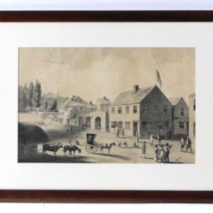 William Allen Wall Lithograph "New Bedford 50 Years Ago" 1989.