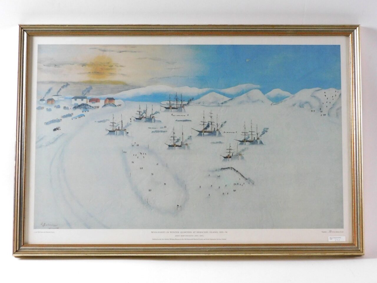 John Bertoncinni Whaleships in Winter Quarters at Herschel Island Lithograph