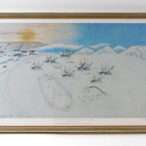 John Bertoncinni Whaleships in Winter Quarters at Herschel Island Lithograph