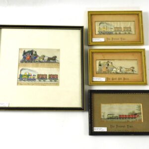 (4) Antique Stevengraphs.