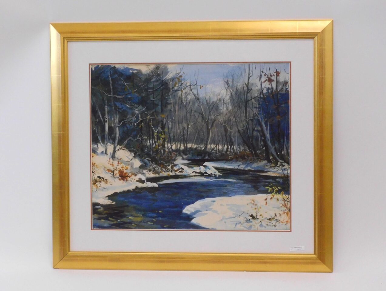 John Clifford Pellew Winter Landscape Watercolor 20th Century