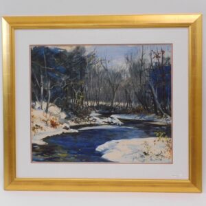 John Clifford Pellew Winter Landscape Watercolor 20th Century