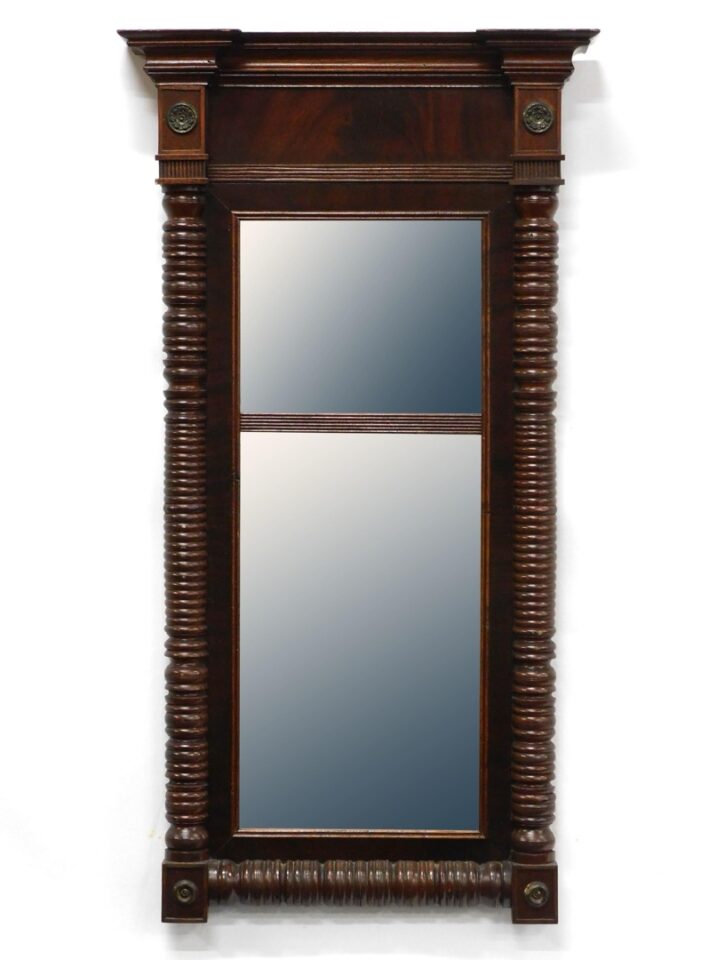 Federal Mahogany Looking Glass by Unknown Artist