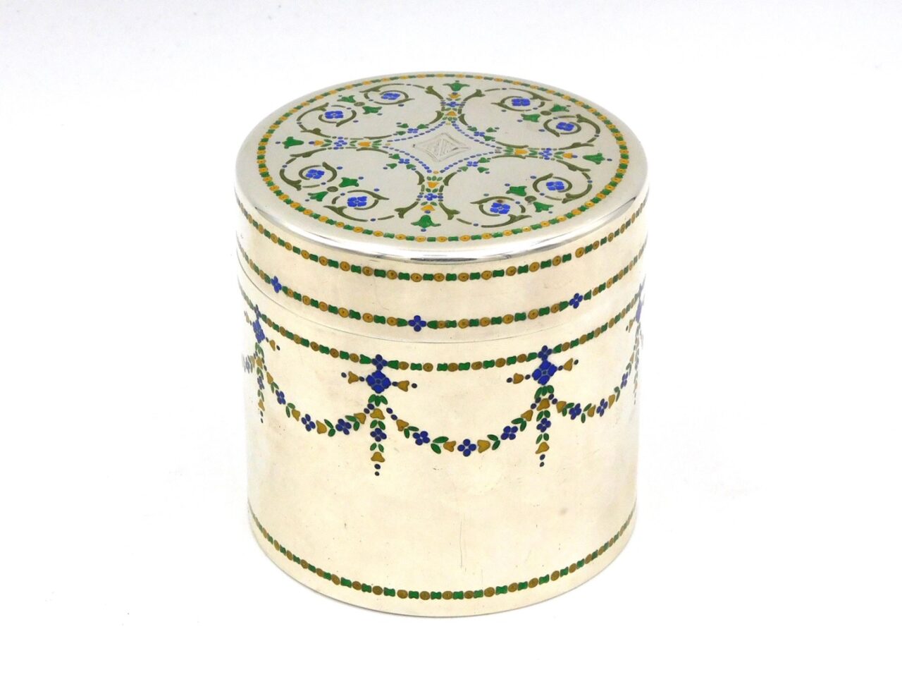 Tiffany Sterling Silver Enameled Box