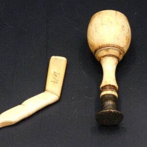 Pair of Scrimshaw Pipe Tampers by Unknown Artist