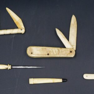 Antique Scrimshaw Knives by Unknown Artist