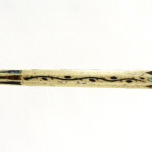 Mid 19th c. Scrimshaw Walking Stick with Abalone