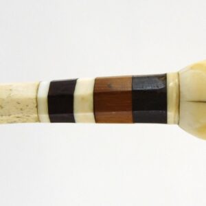 19th c. Scrimshaw Walking Stick with Whalebone