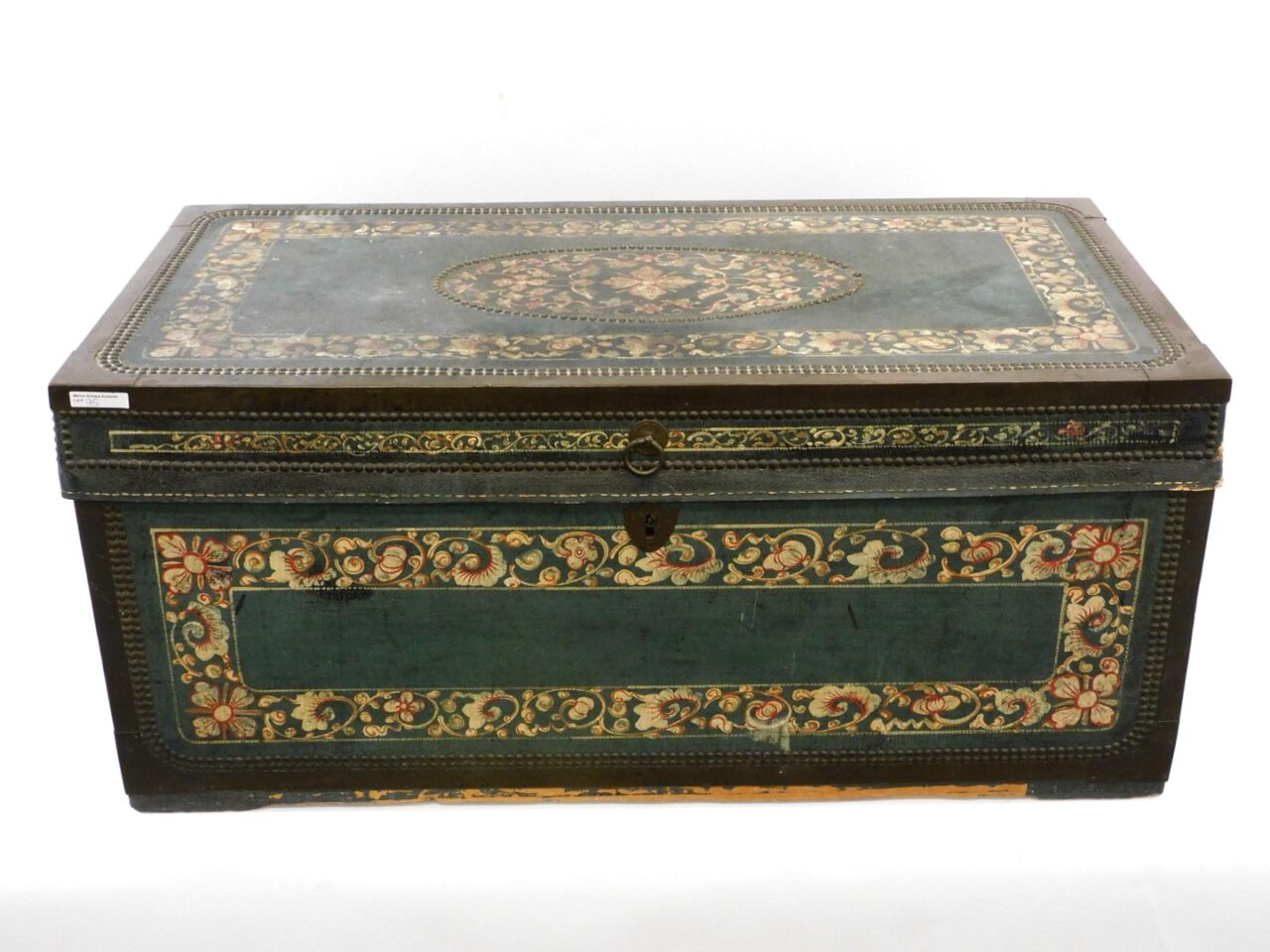 Chinese Export Camphor Chest with Floral Painted Decoration