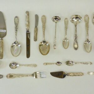 Louis Comfort Tiffany Sterling Silver Chrysanthemum Flatware Set