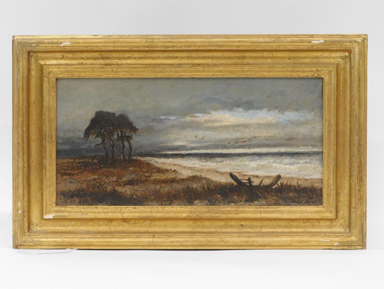 William Ferdinand Macy (1852-1901) Oil on Canvas Beach Scene